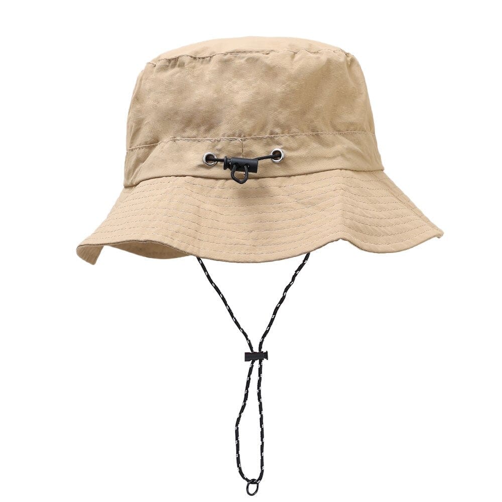 Waterproof Beige Bucket Hat met Touwtje