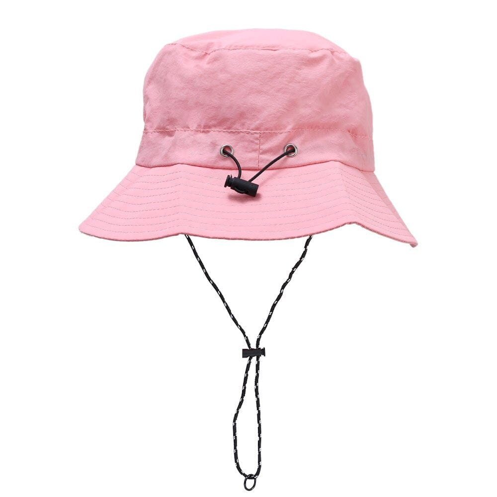 Waterproof Lichtroze Bucket Hat met Touwtje