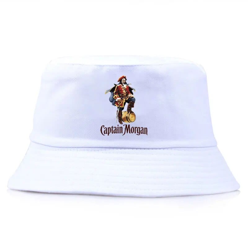 Witte Bucket Hat met Captain Morgan logo