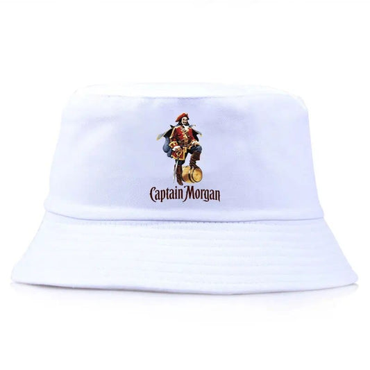 Witte Bucket Hat met Captain Morgan logo