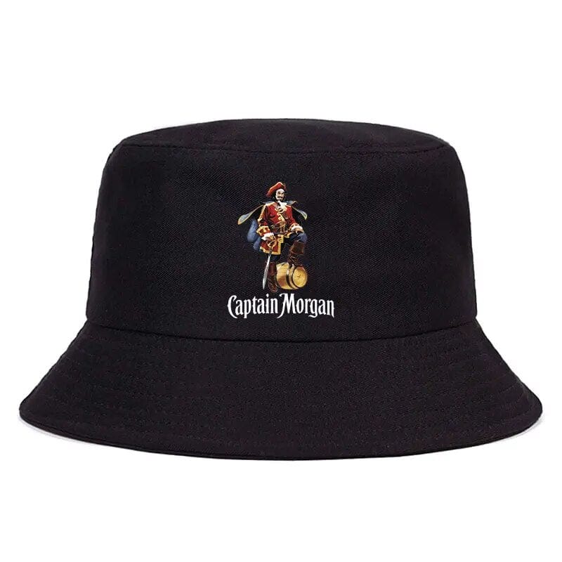 Zwarte Bucket Hat met Captain Morgan logo